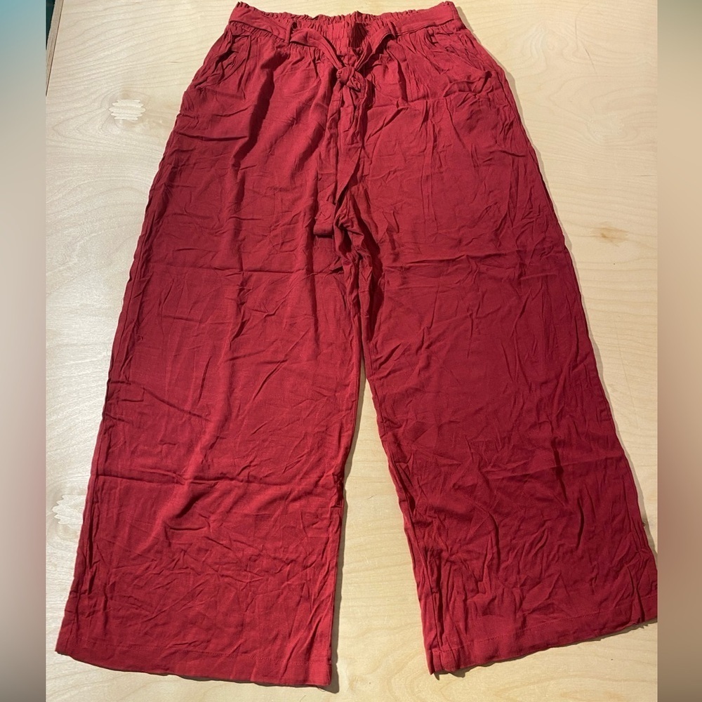 Lularoe Red Wide-Leg Ankle Pants Dianne XL (MZ)